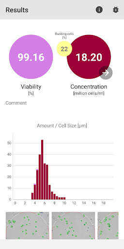 Oculyze FW (Fermentation Wine) Yeast Cell Counter screenshot 2