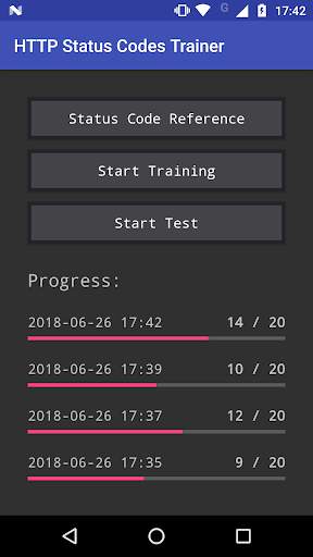 HTTP Status Codes Trainer screenshot 1