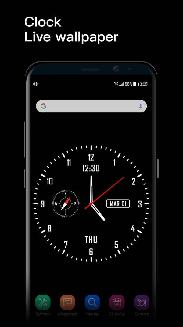 Analog clock & watch face live wallpaper screenshot 2