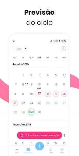 Calendário menstrual MIA - Ovulação e menstruação screenshot 3