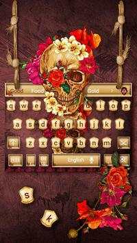 Rose Skull Keyboard Theme screenshot 2