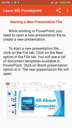 Learn MS PowerPoint скриншот 4