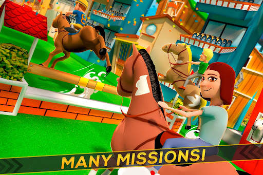 Cartoon Horse Riding: Run Race screenshot 3