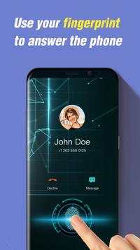Fingerprint style call screen theme, caller ID 1 تصوير الشاشة