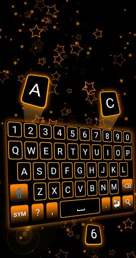 Orange Neon Keyboard screenshot 1