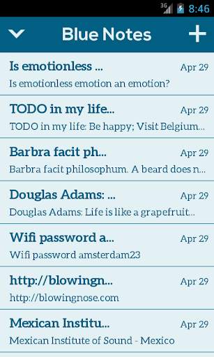 Blue Notes: Minimal Notepad скриншот 1