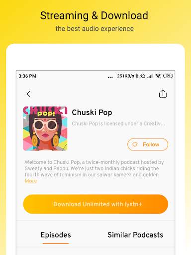 lystn: Podcast Radio FM Streamer & Offline Player 9 تصوير الشاشة