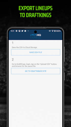 LineupHQ Express DraftKings screenshot 7
