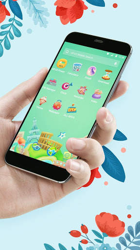 Green Cute Cartoon theme & HD wallpapers 1 تصوير الشاشة