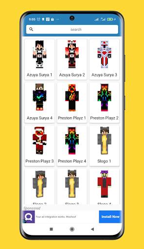 All Youtuber Skins for Minecraft PE screenshot 2
