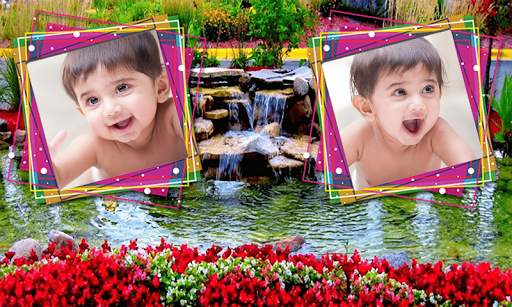 Awesome Double Photo Frame Garden Wale Application screenshot 8
