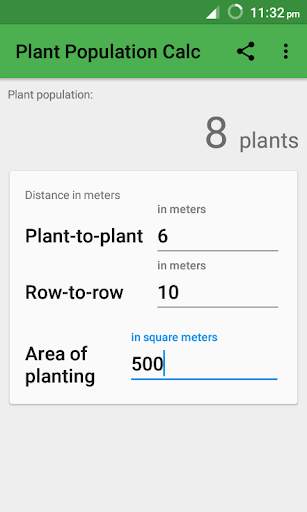 Plant Population Calculator screenshot 2