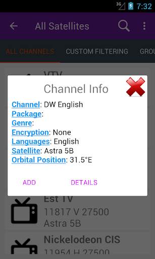 Astra Frequency List screenshot 3