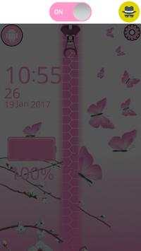 Butterfly Zipper Lock Screen screenshot 8