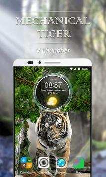Mechanical Tiger 3D V Launcher Theme screenshot 1