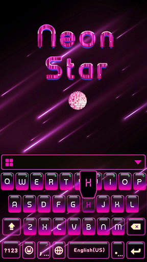 Neon Star Kika Keyboard Theme screenshot 1