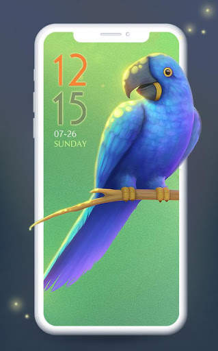 Beautiful Blue Parrot Theme P20 Pro screenshot 2