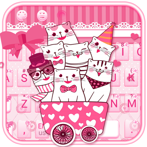 Pink Cute Cats Keyboard icon