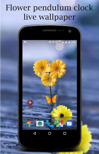 Flower pendulum clock live wallpaper screenshot 4