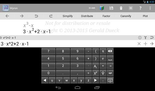 Myron Lite Algebra & Calculus screenshot 6