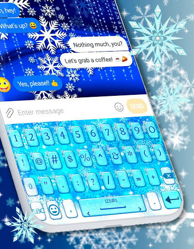 Winter Snow Keyboard ❄️ Snowflake Theme Keyboards 4 تصوير الشاشة