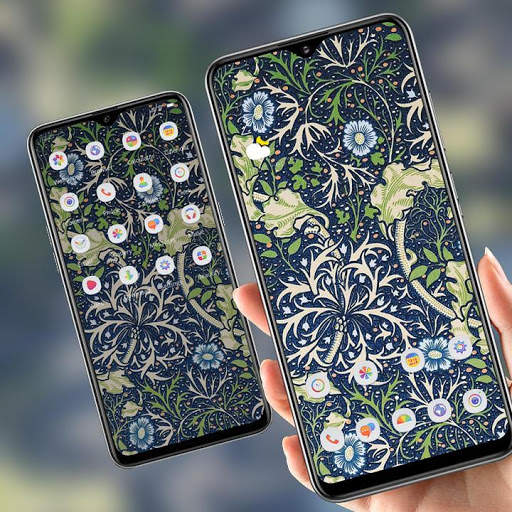 Abstract Tiled pattern flower theme screenshot 4