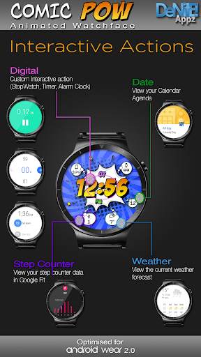 Comic Pow HD Watch Face screenshot 3