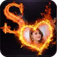 Fire Text Photo Frame : Flaming Text & Alphabets