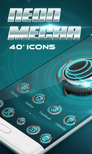 Neon Mecha Go Launcher Theme screenshot 1