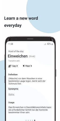 German word of the day - Daily German Vocabulary screenshot 2