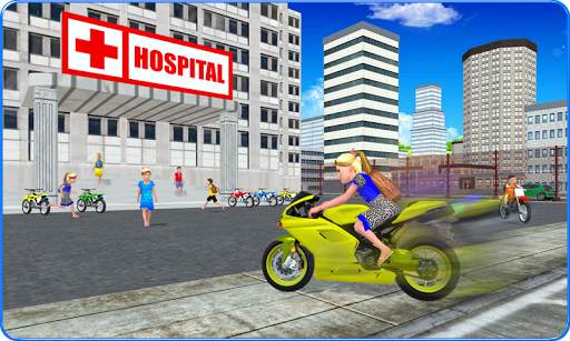 Kids School Highway Traffic Bike Racing screenshot 3