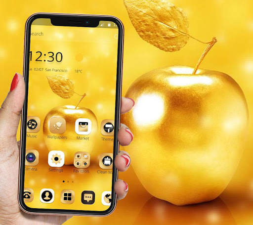 Gold Luxury Apple Theme For XS screenshot 1