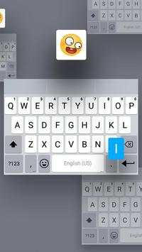 White Emoji Keyboard Theme - Pearl White & Emoji screenshot 2