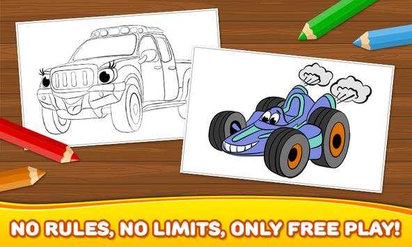 Free Boys Coloring Book: Cars screenshot 4