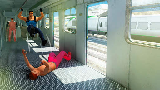 Police Train Driving: Train Fighting Games screenshot 2