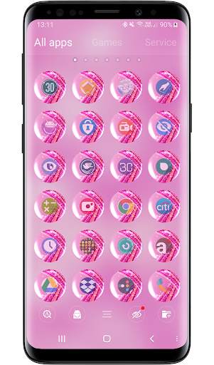 Launcher Theme - Sparkling Pink Glitter Icon Pack screenshot 3