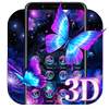 3D Neon Butterfly Shiny Theme 1.1.5