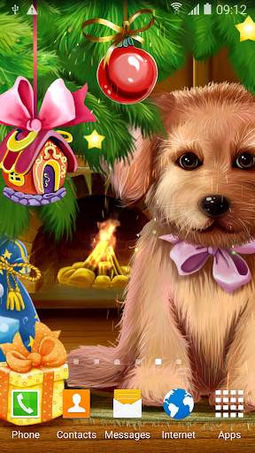 Christmas Puppy Live Wallpaper screenshot 3