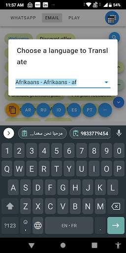 Translato - WhatsApp Gmail replies in any language screenshot 8