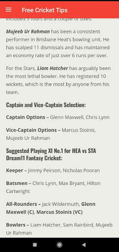 Fantasy Cricket - Dream11 Tips,News,IPLT20 & Teams screenshot 4