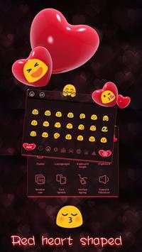 Red Heart Keyboard Theme screenshot 2