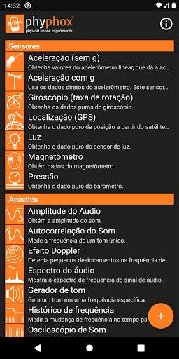 phyphox screenshot 1