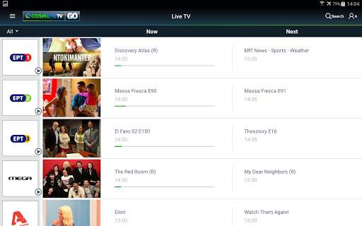 COSMOTE TV GO (for tablet) screenshot 1