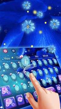 Blue neon flower keyboard screenshot 3