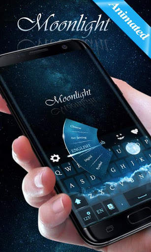 Moonlight GO Keyboard Animated Theme स्क्रीनशॉट 3