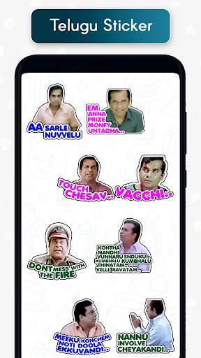 Free Funny Stickers for WhatsApp - Telugu Stickers screenshot 1