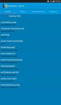 Cheats for Gta Vice City Plus screenshot 9