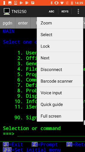 Mocha TN5250 LITE screenshot 3