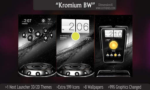 Kromium BW Theme for NEXT screenshot 1