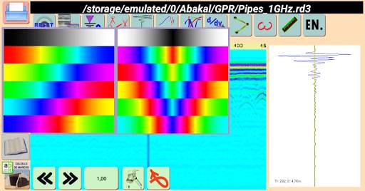 GPR. Análisis. Geo-radar. 2 تصوير الشاشة